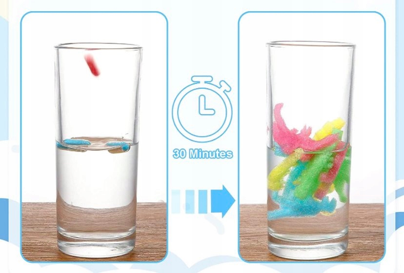 MAGICZNE KAPSUŁKI ROSNĄCE W WODZIE ZWIERZĄTKA SAFARI ZESTAW 12SZT ZABAWKA Efekty brak