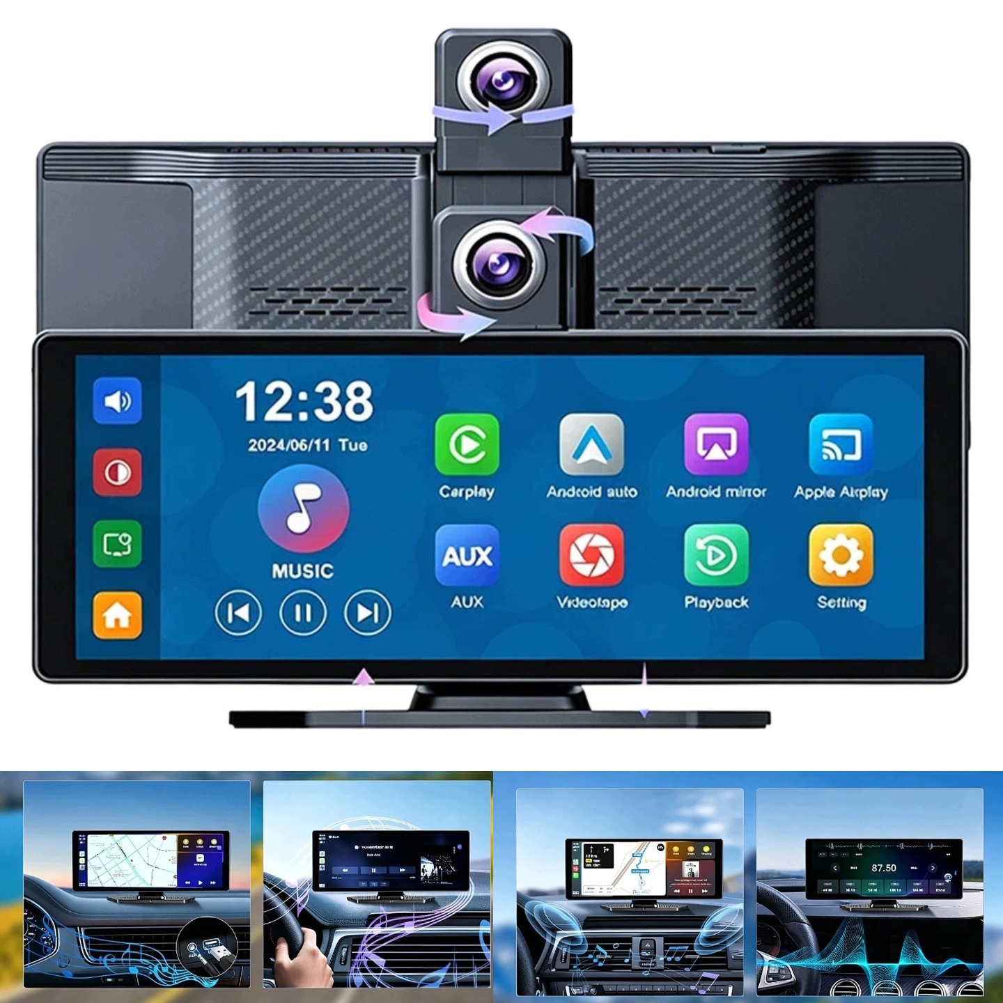 Automobilová multimediální stanice 10,26 Radiorekordér Android Carplay