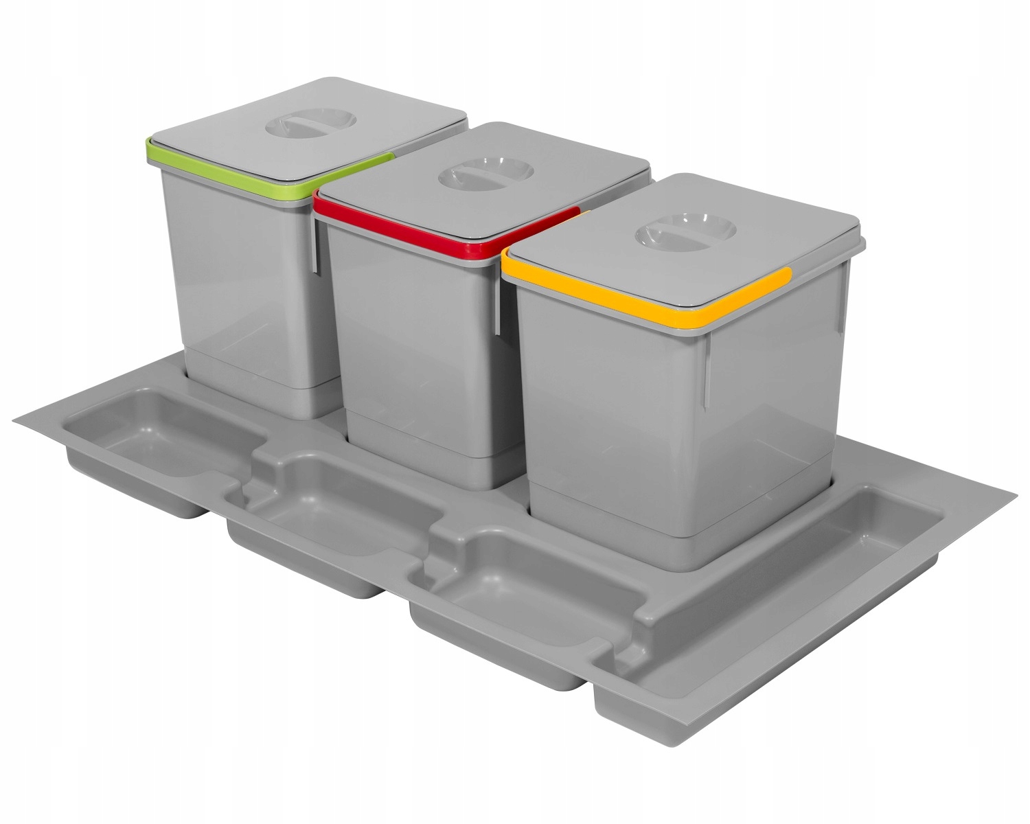 Kôš Na Odpadky 900 MM Rubio 3x15L Sivý Amix Vložka Nádoby