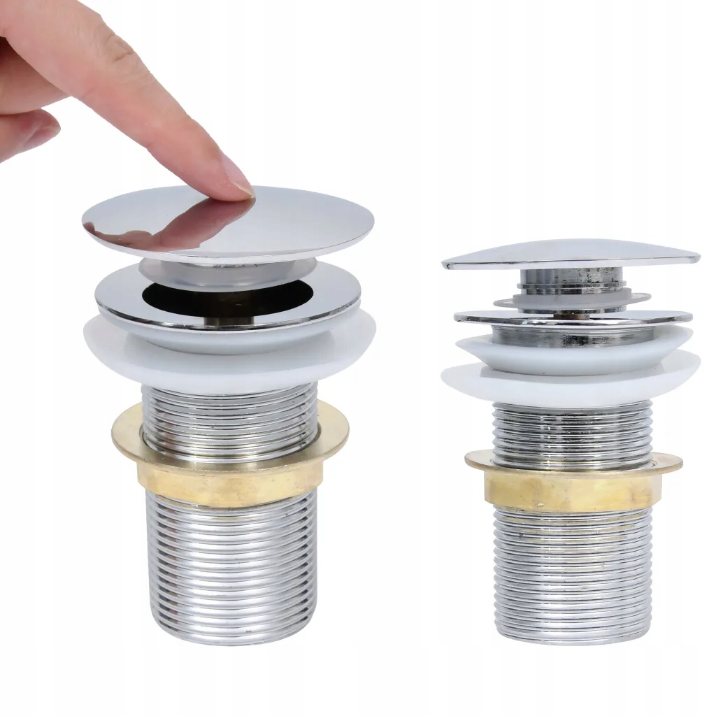 Korek klik-klak bez przelewu, chromowy, 6,4x6,4x9,1 cm Marka VidaXL