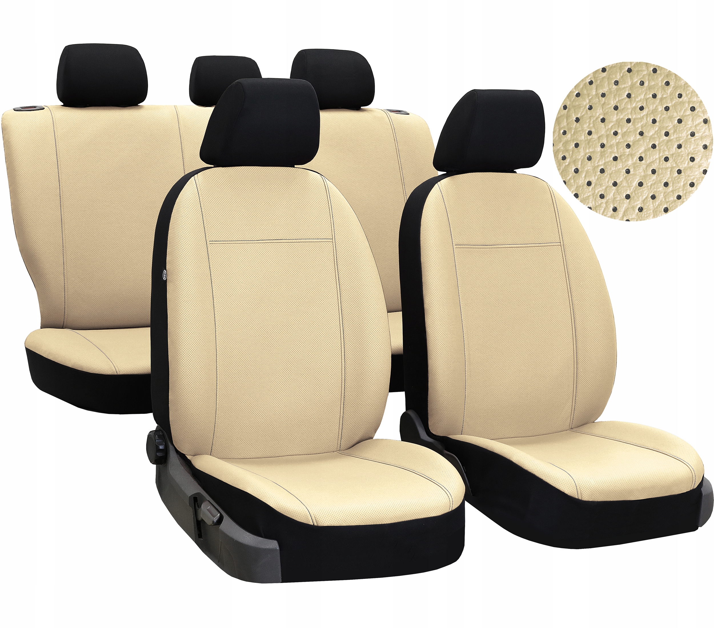 SKÓRA PERFOROWANA POKROWCE MIAROWE SAMOCHODOWE KOMPLET do HYUNDAI KONA 2