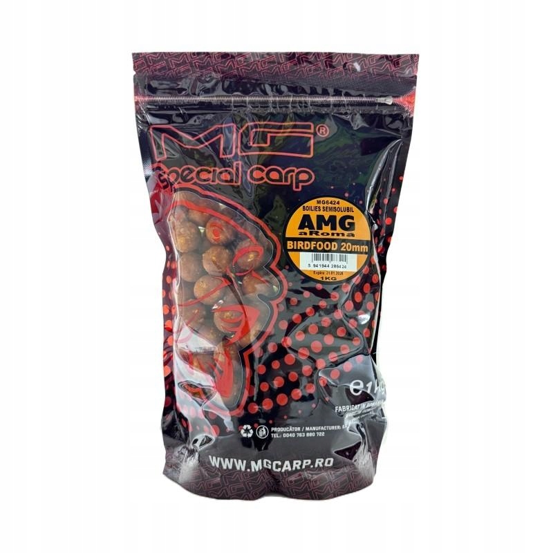 Kulki Zanętowe Birdfood Amg aROMA -20 MM- 1 Kg Mg Carp -Szybkopracujące