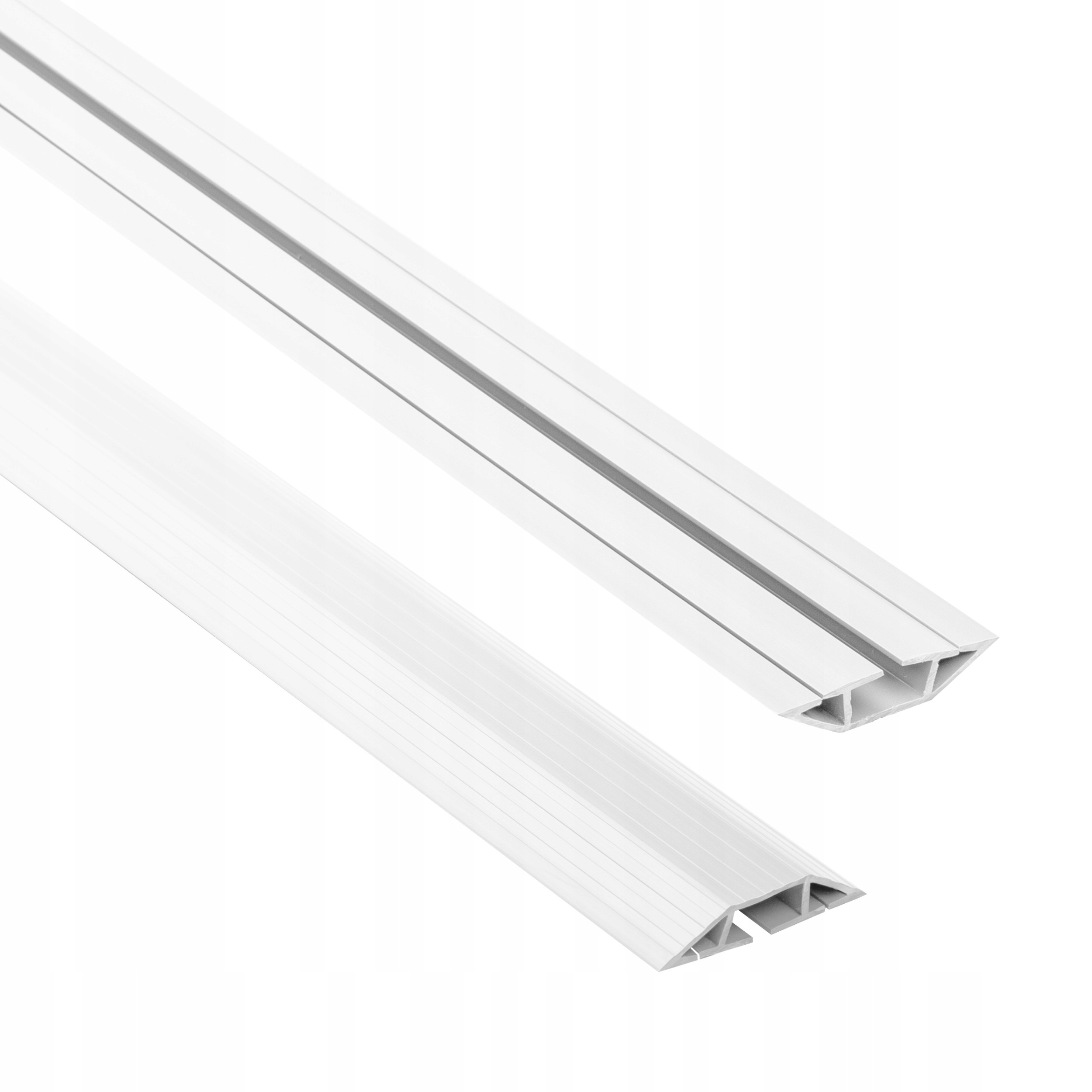 Kabelová lišta, PVC-trapézová maska, bílá, 2 m, 80 mm