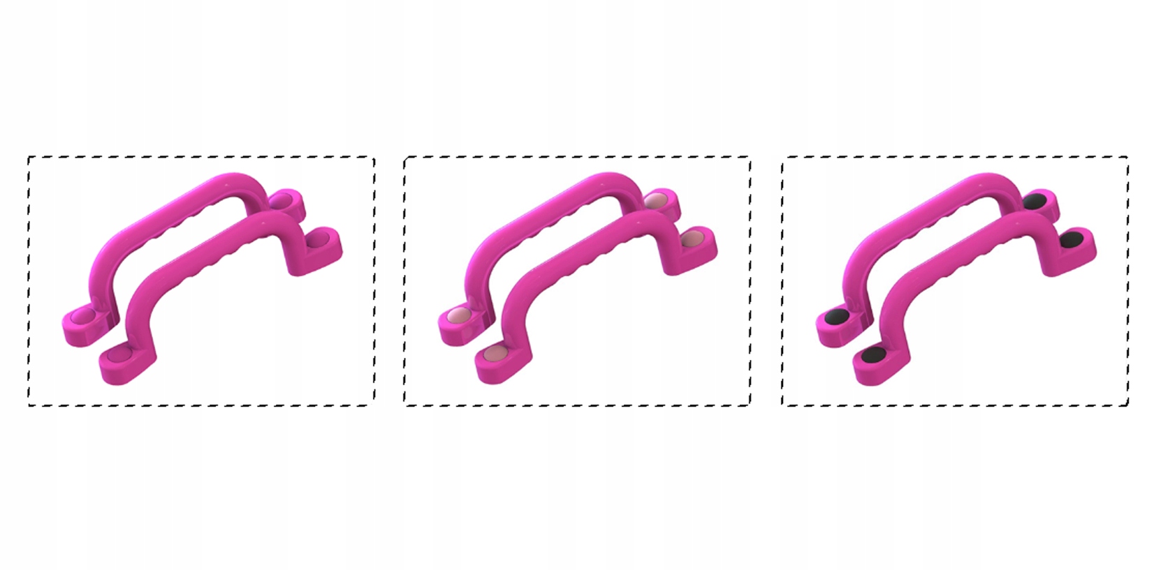 SUN - UCHWYTY RĄCZKI NA PLAC ZABAW 240 mm -2szt Z WKRĘTAMI RÓŻOWE LPK Rodzaj Akcesoria
