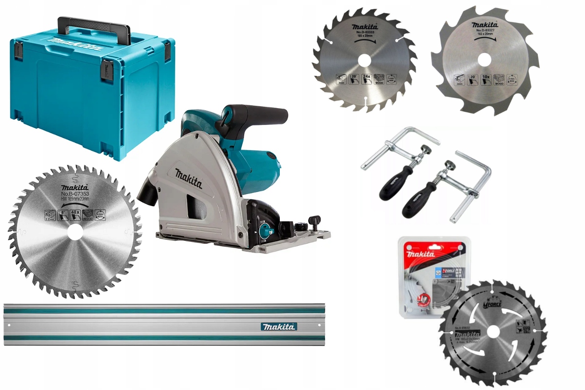 

Makita SP6000J Piła Zagłębiarka 165mm Szyna 1,5m