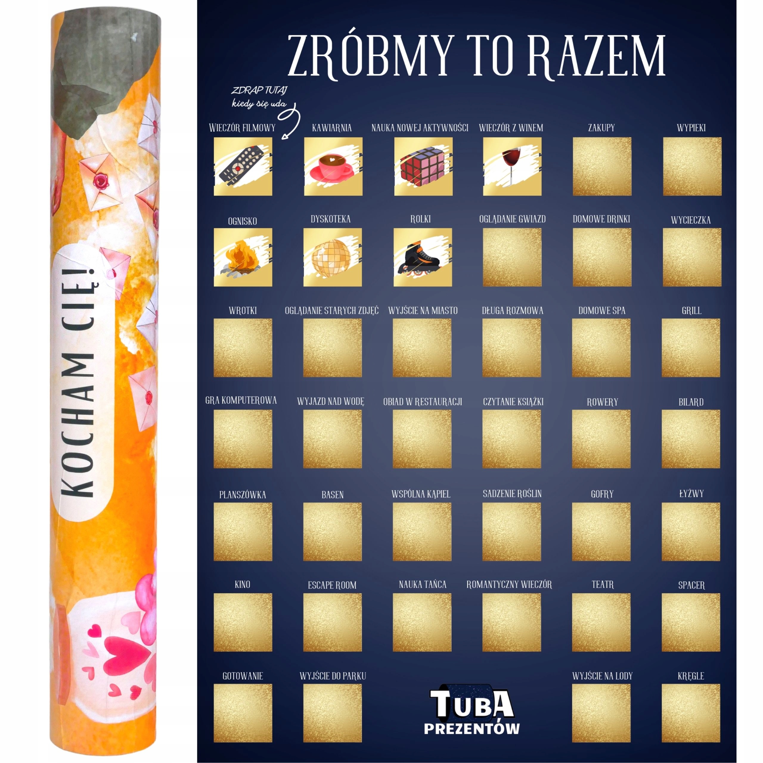 

Plakat Zdrapka 40 rzeczy do zrobienia razem