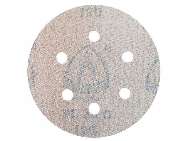 PAPIER KRĄŻKI NA RZEP fi 150 P120 6 OTWORAMI 50szt Marka Klingspor