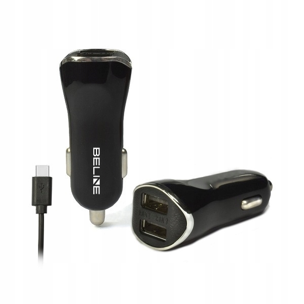 Beline Ład. sam. 2xUSB Usb-c 2,1Aczarna/black