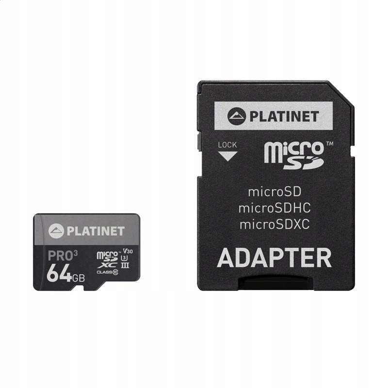Karta pamięci microSDXC z adapterem SD 64GB class10 U3 A1 90MB/s