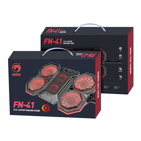 Podstawa chłodząca pod laptopa 6x wentylator 2x usb