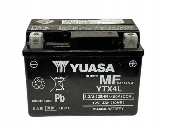 

Akumulator 3Ah 50A Yuasa YTX4L Agm Do skutera