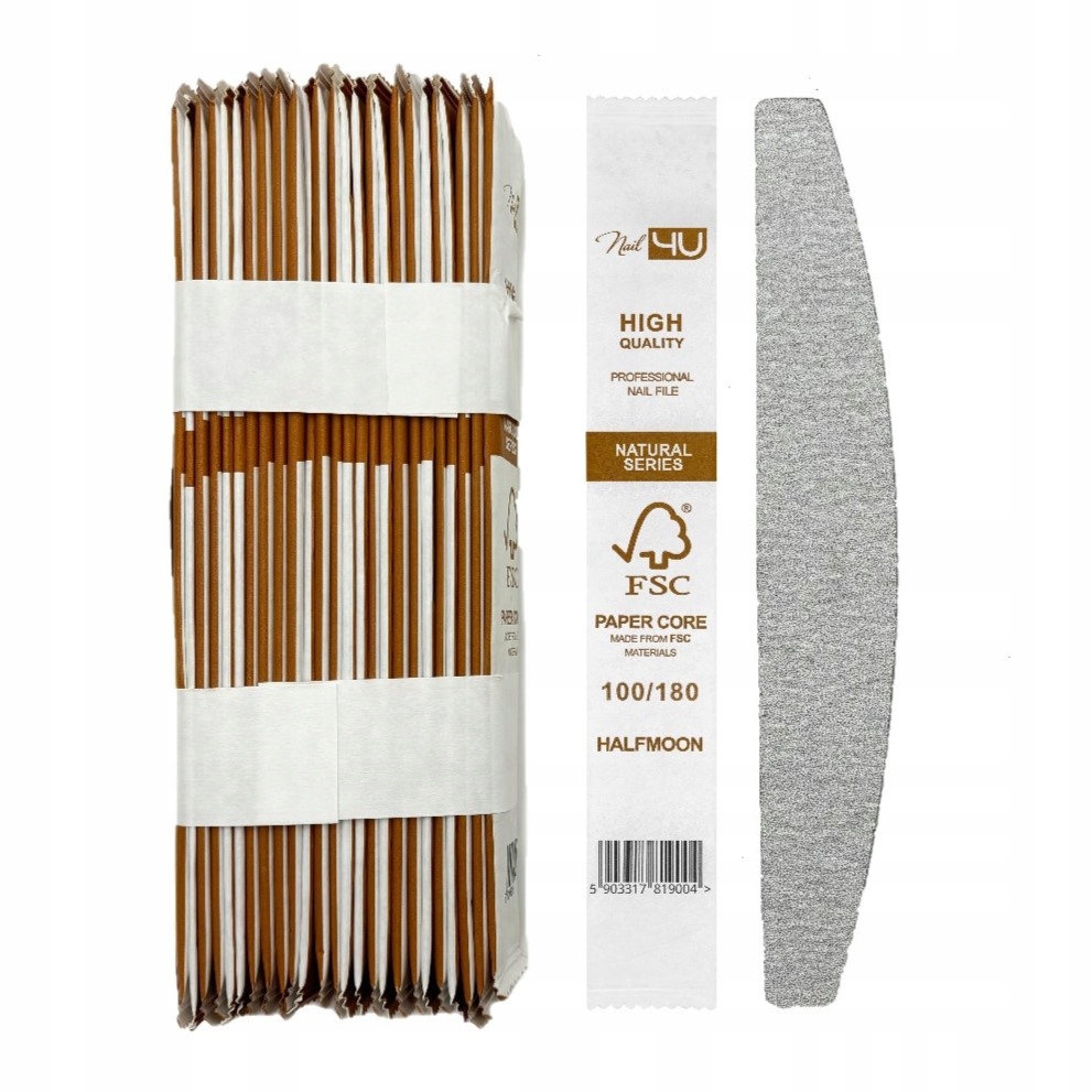 Pilnik do paznokci Nail4u Natural Standard Łódka 100/180