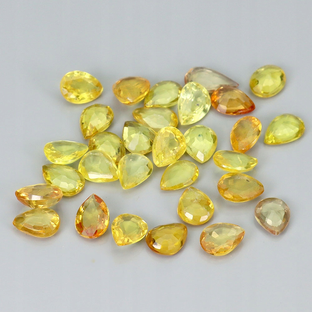 Safíry Songea přírodní kameny 4.45ct 30 kusů