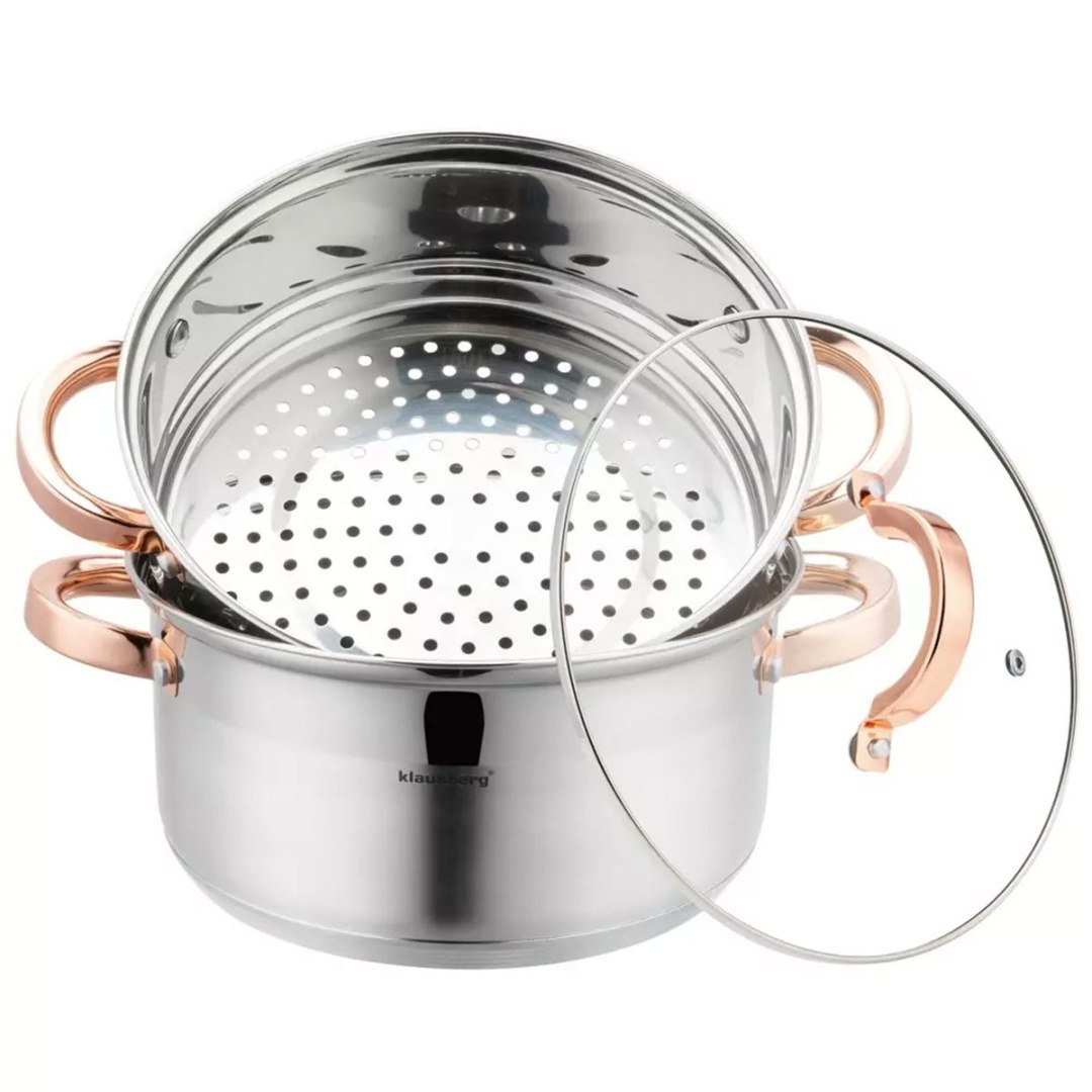 Klausberg Hrnec na páru 3 Elem 22 cm Kb-7731 Rose Gold