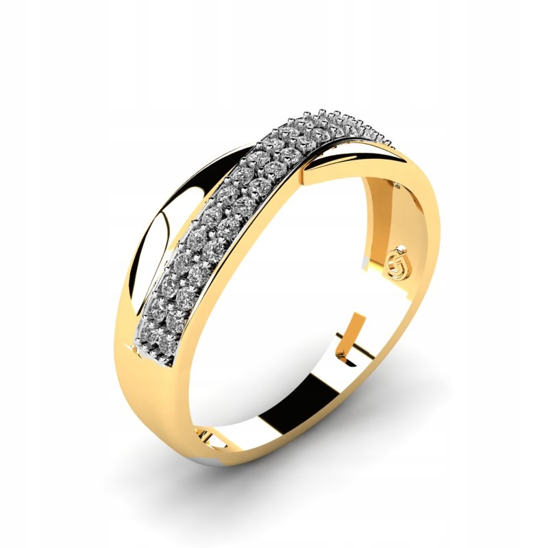 

Pierścionek Złoty Zaręczynowy Z Brylantami 0.17CT