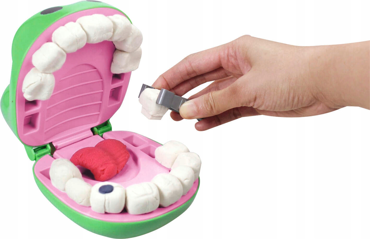 CIASTOLINA MAŁY DENTYSTA KROKODYL MASA PLASTYCZNA ZESTAW KREATYWNY + AKCES. Wiek dziecka 3 lata +