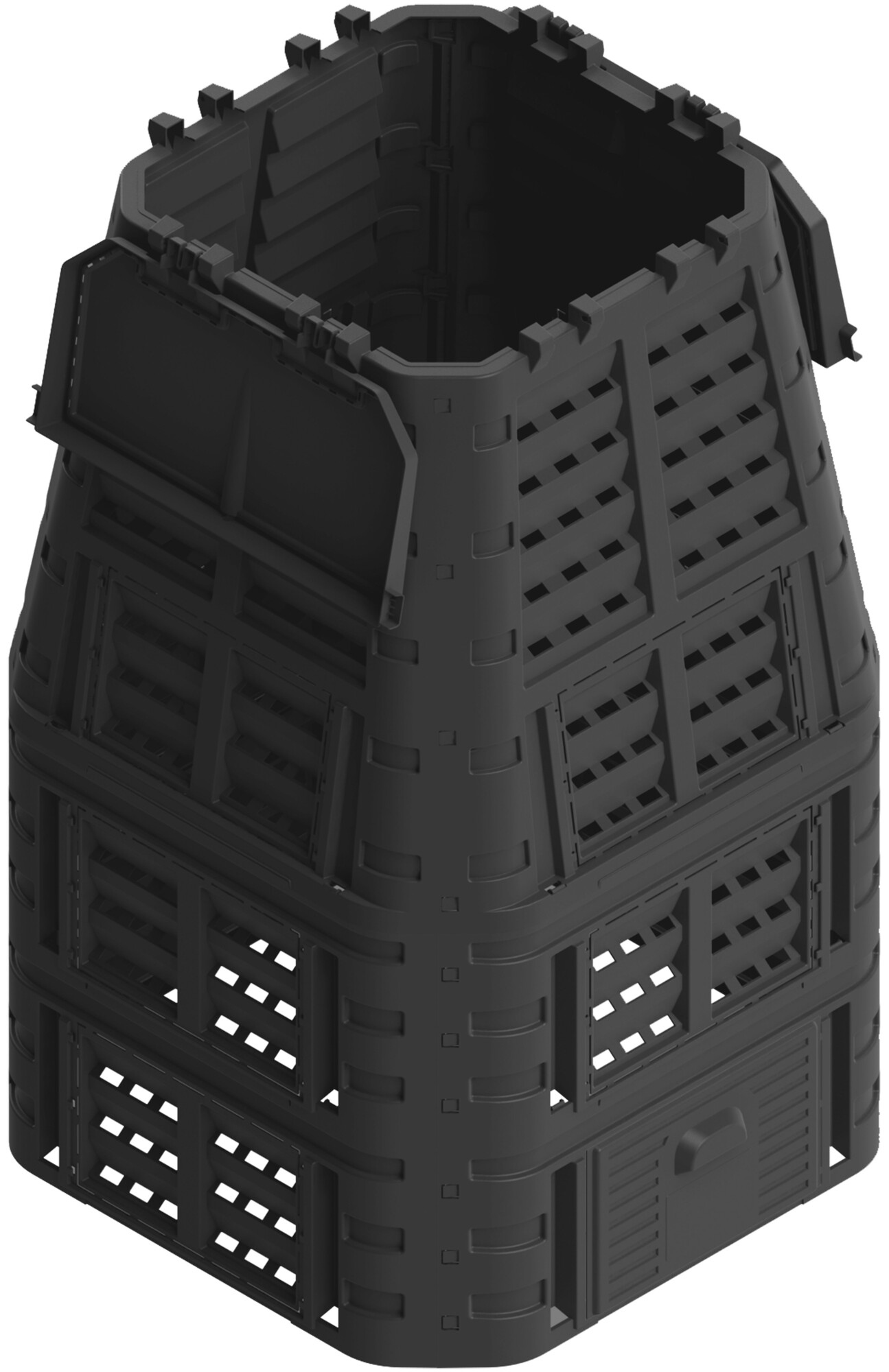 Kompostér 1 komorový Patrol group 1000 l čierny