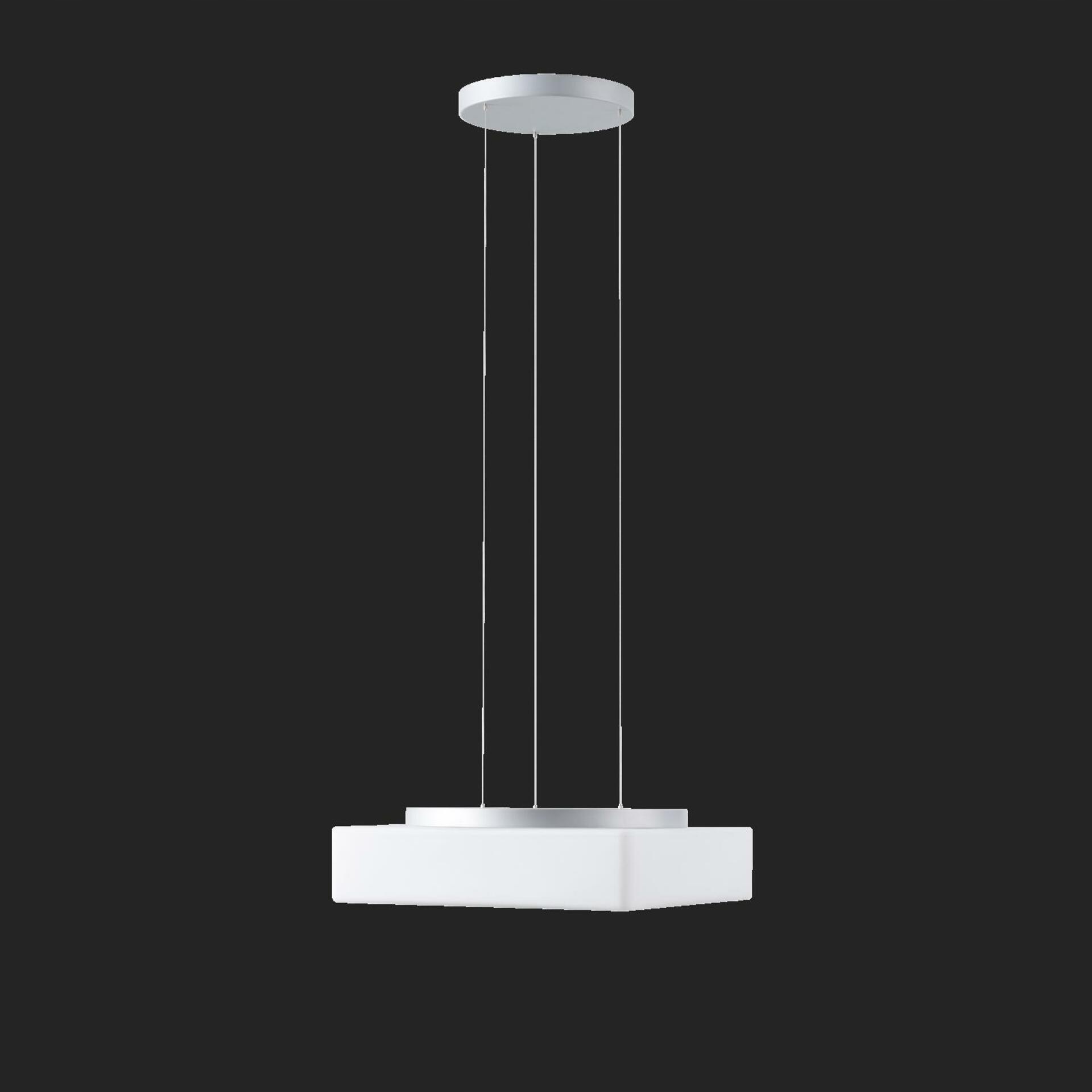 Osmont 67957 Lina LE7 závesné sklenené svietidlo strieborná biela IP40 4000 K