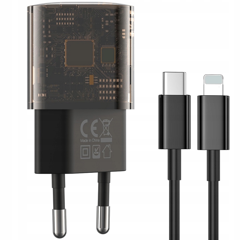 Ładowarka siec XO USB+USB-C+Lightning PD 30 Вт QC3.0