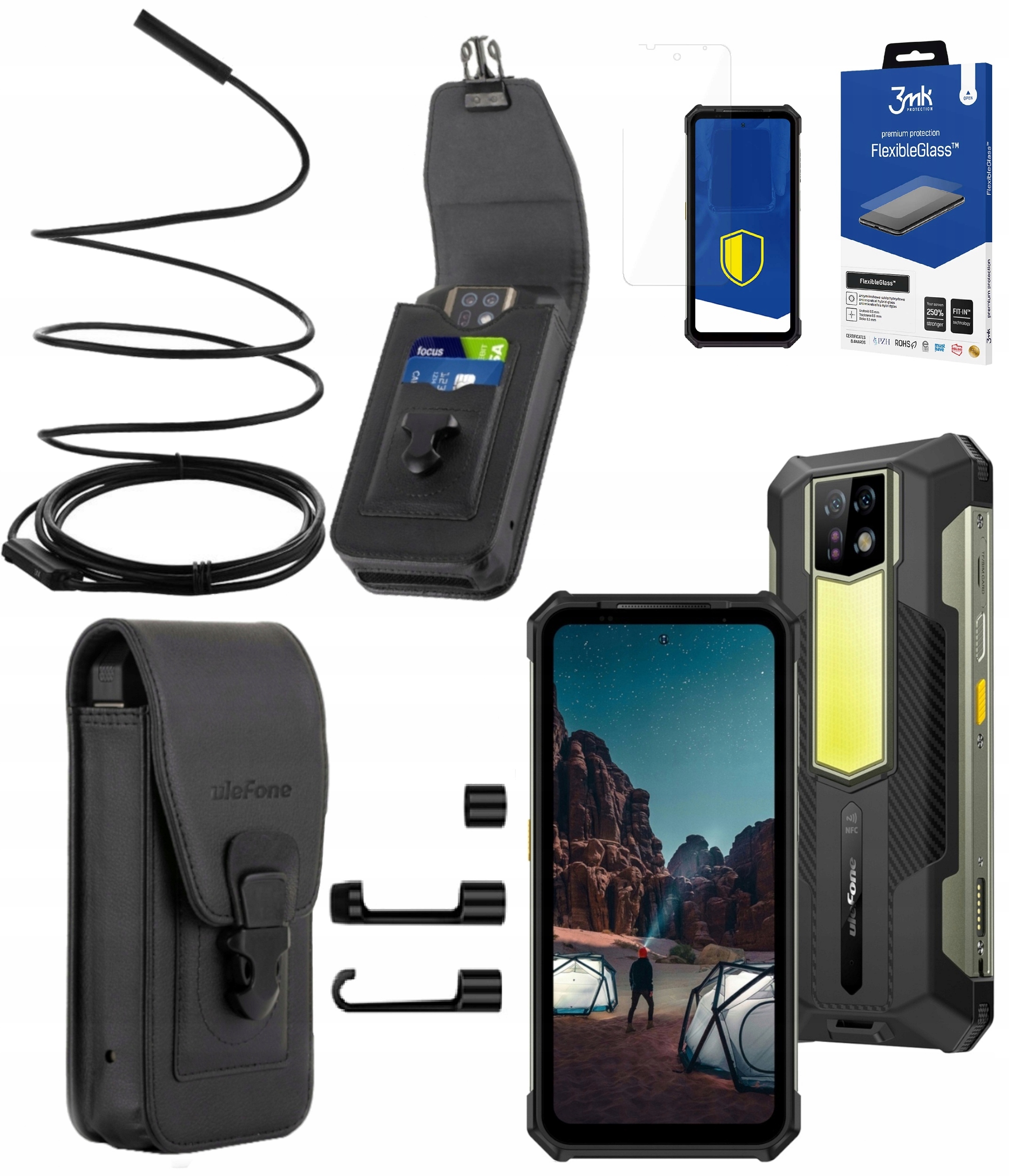 Ulefone Armor 24 Pancerny Smartfon 12/256GB 64MP Endoskop EC01 Etui Szkło