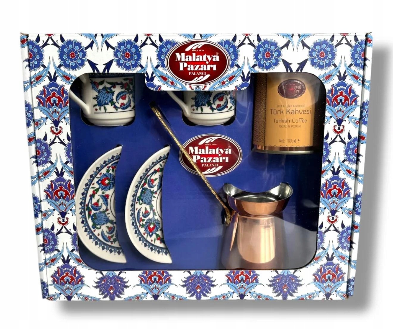 Zestaw kawa turecka z tygielkiem i 2 filiżankami Idealny