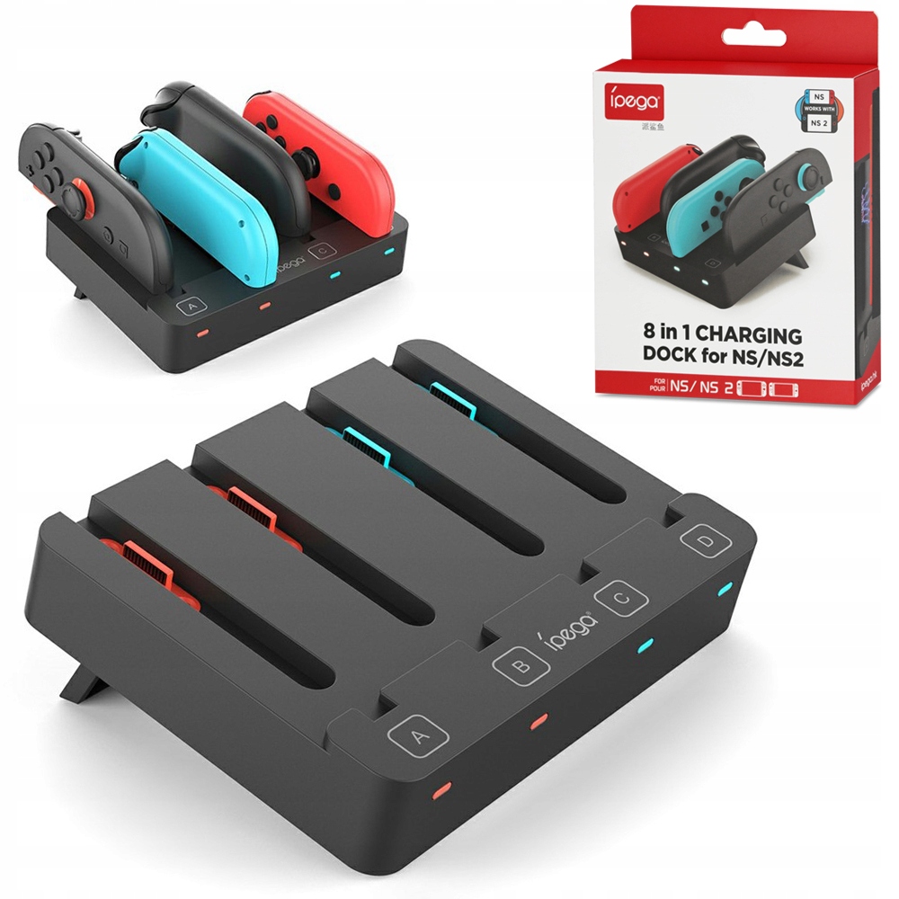 IPega stacja ładująca do 4 kontrolerów JoyCon2 Nintendo Switch / Switch 2