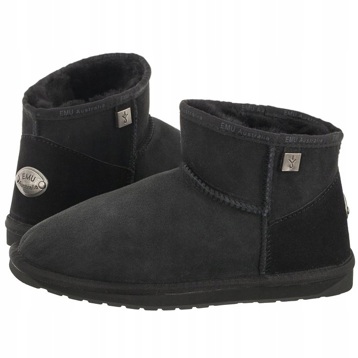 Teplé dámské Kotníkové Boty Emu Platinum Slim Darling Black WP11875