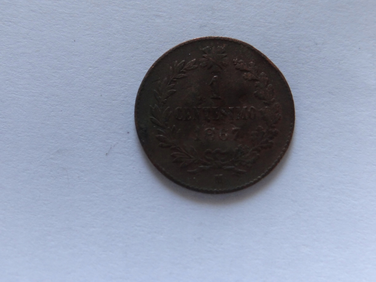 [10008] Włochy 1 centesimo 1867 r. M st. 4
