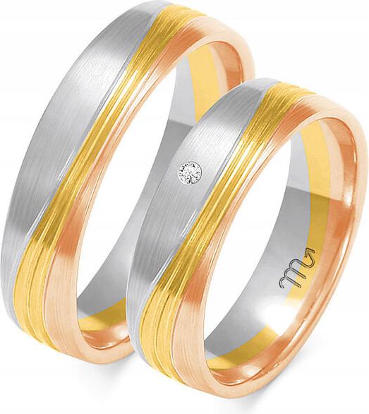 Zlatý snubní prsten jemný 14K 585 r 17 18 19 pár prstenů gravírování