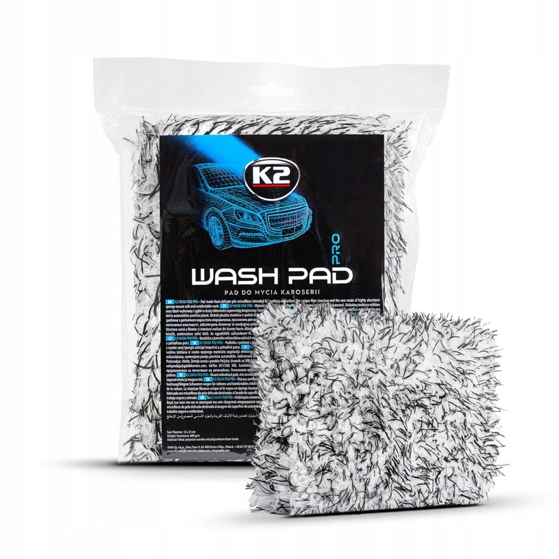 K2 Wash Pad gąbka do mycia auta samochodu z mikrofibrą delikatna.
