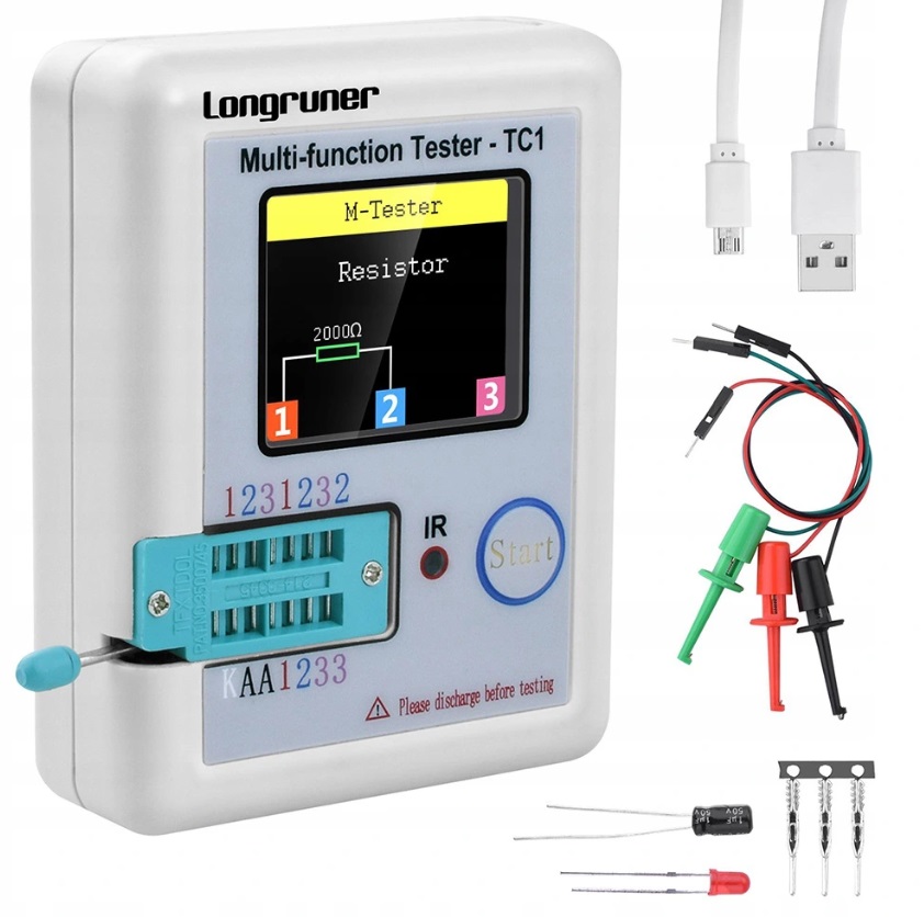 Miernik tester tranzystorów Rlc LCR-T1