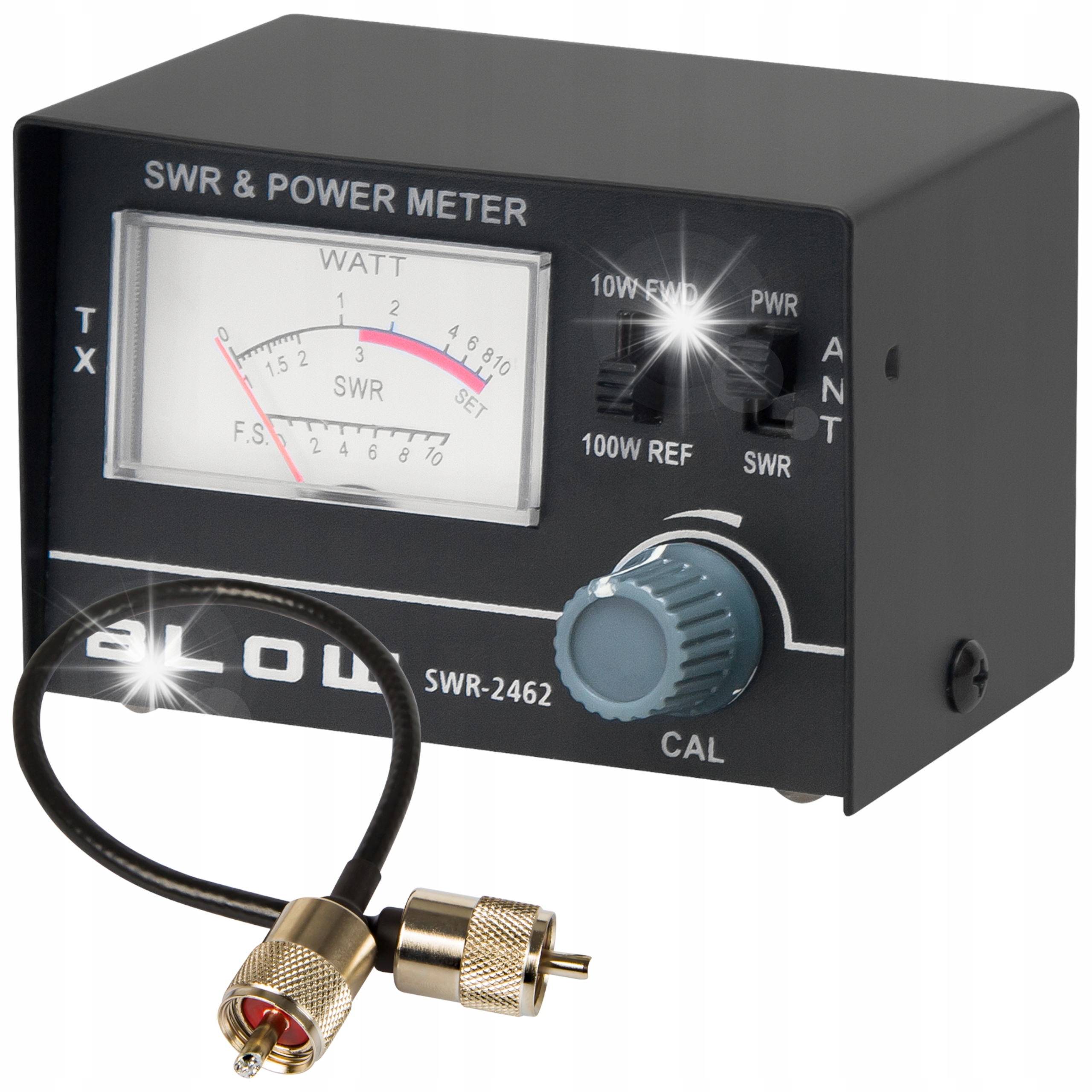 REFLEKTOMETR MIERNIK SWR CB KABEL 1,5 - 150 MHz ZESTAW KABEL