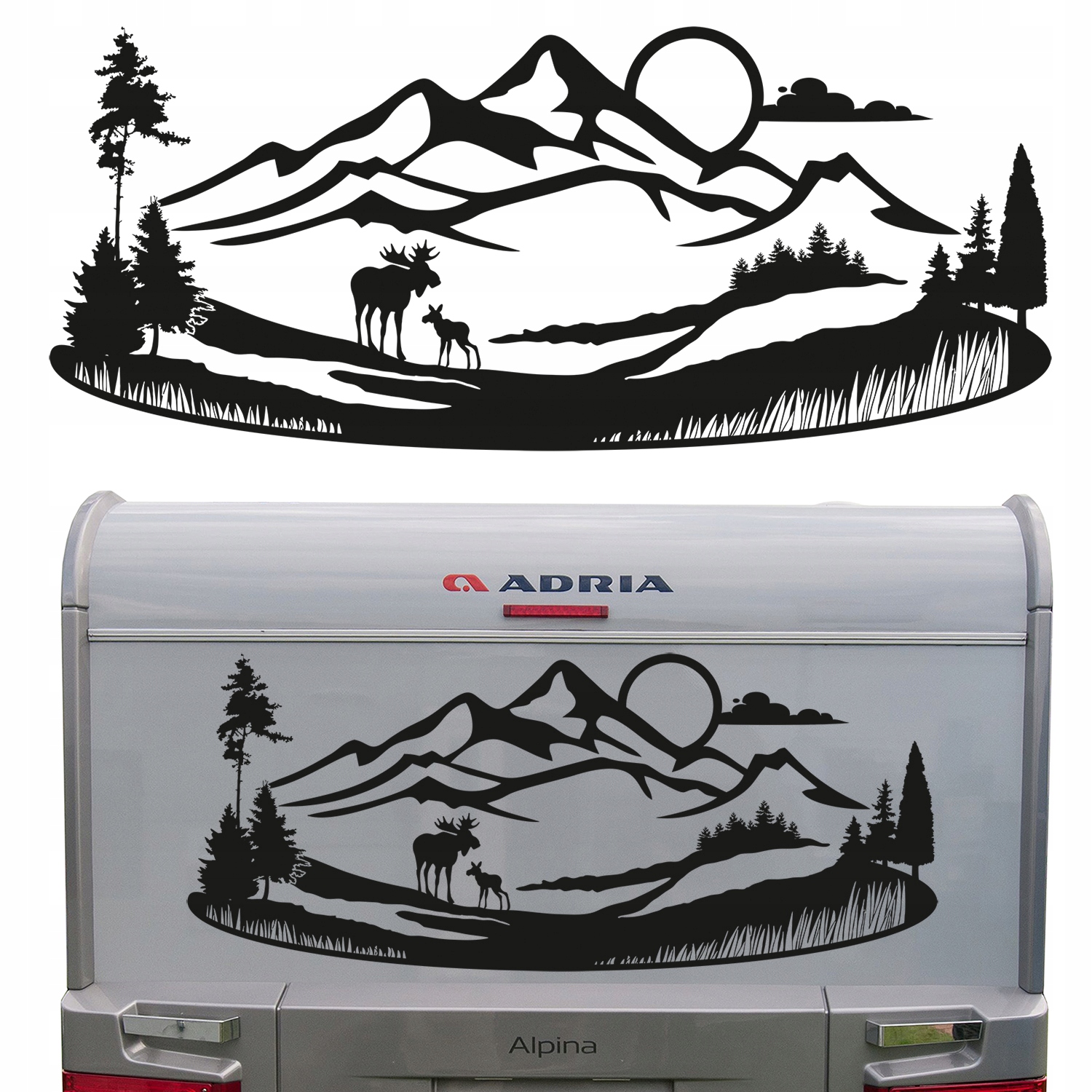 

Naklejka Na Przyczepę Kempingową Camping 103x44cm
