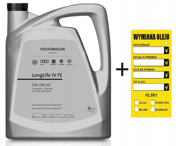VW OE Olej syntetyczny VW LongLife IV FE 5 l 0W-20 0W20 ASO GS60577M4 EUR