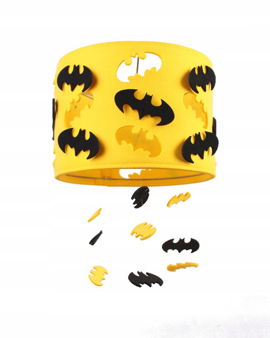 

Lampa wisząca Batman żółta z czarnymi dodatkami