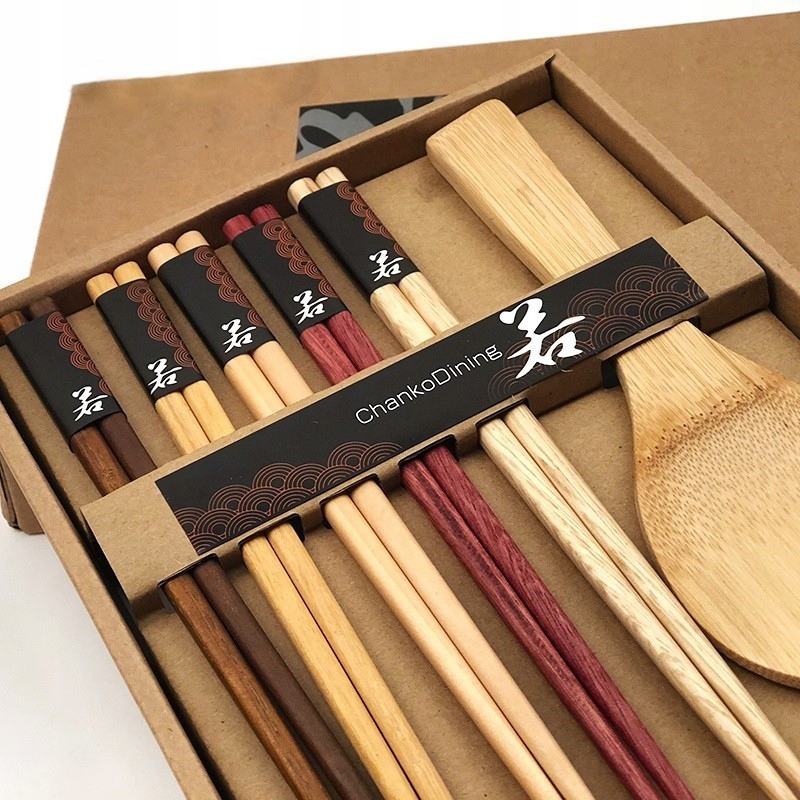 Zestaw 5 par pałeczek z łyżką do ryżu Marka bez marki