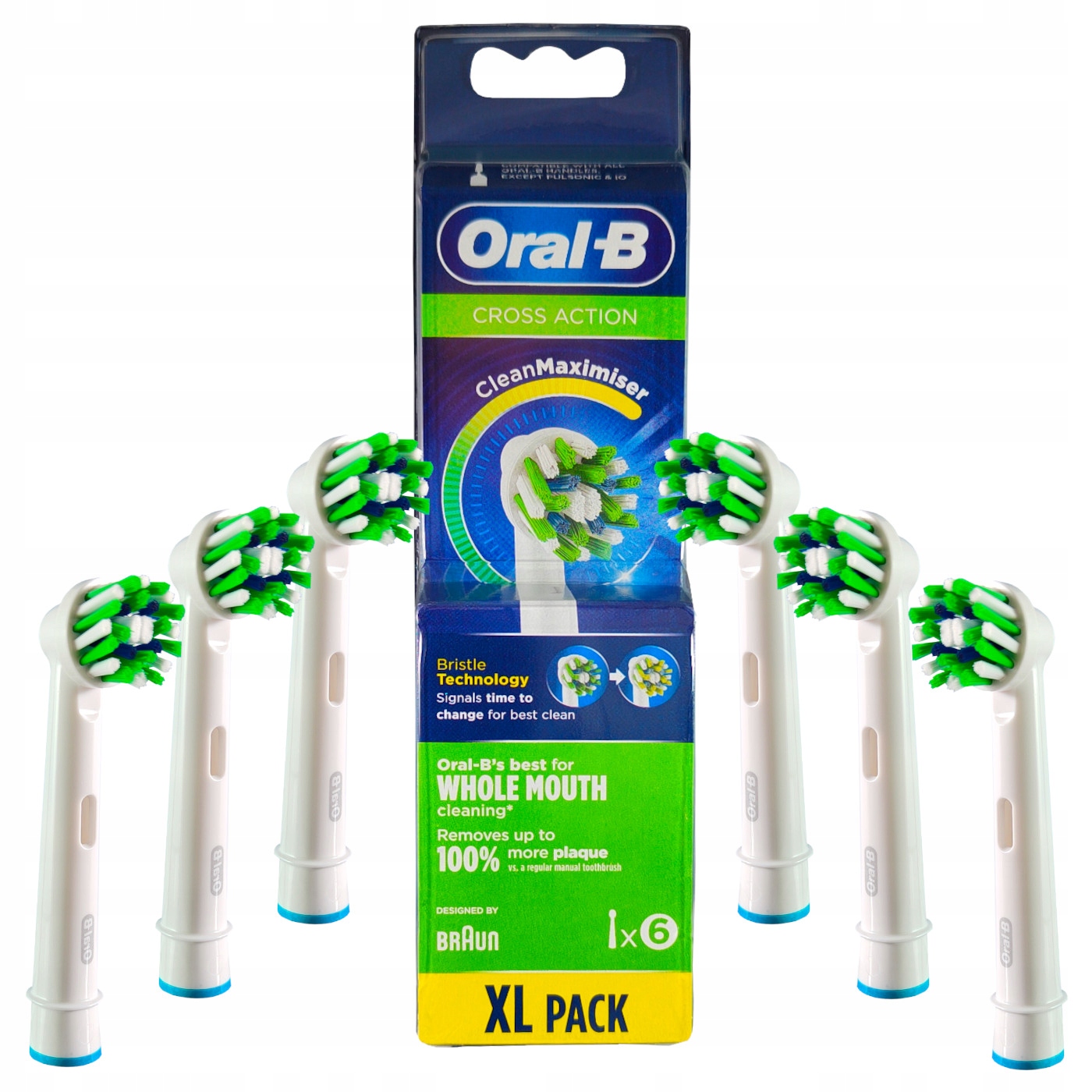 

Końcówki Oral-B Cross Action EB50-6 6sztuk białe
