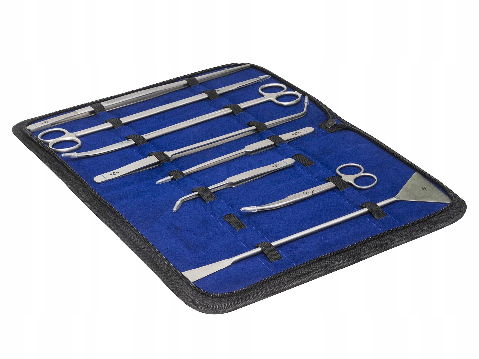 Levně Sada Akvaristického Nářadí 8V1 Nůžky Pinzeta Špachtle Pouzdro