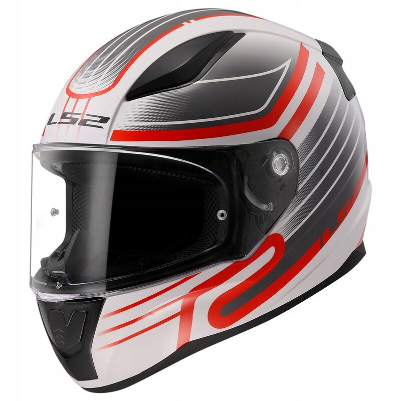 Moto Prilba Bezpečná Integrálna LS2 FF353 Rapid II Circuit White Red