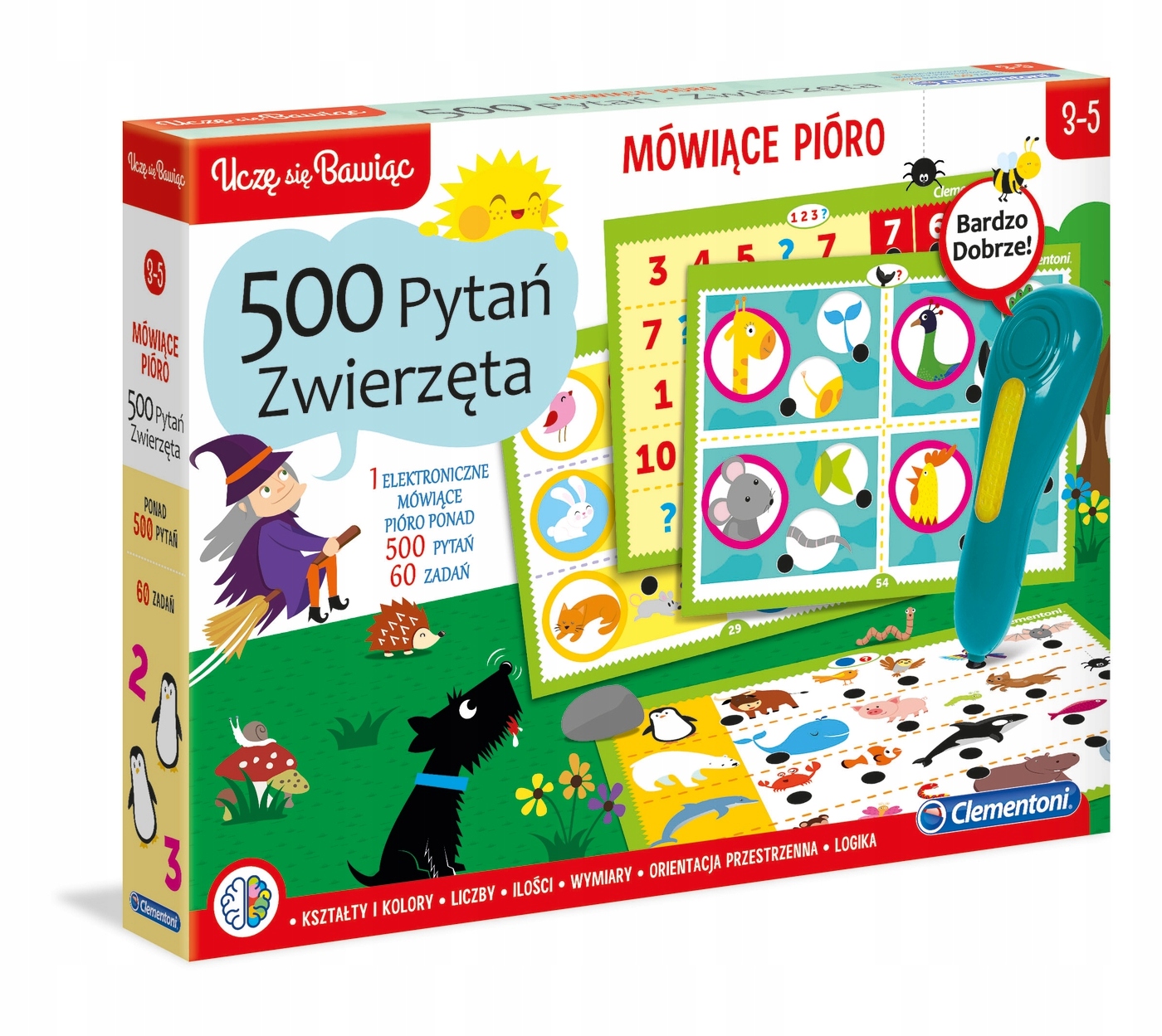 CLEMENTONI MÓWIĄCE PIÓRO 500 PYTAŃ ZWIERZĘTA