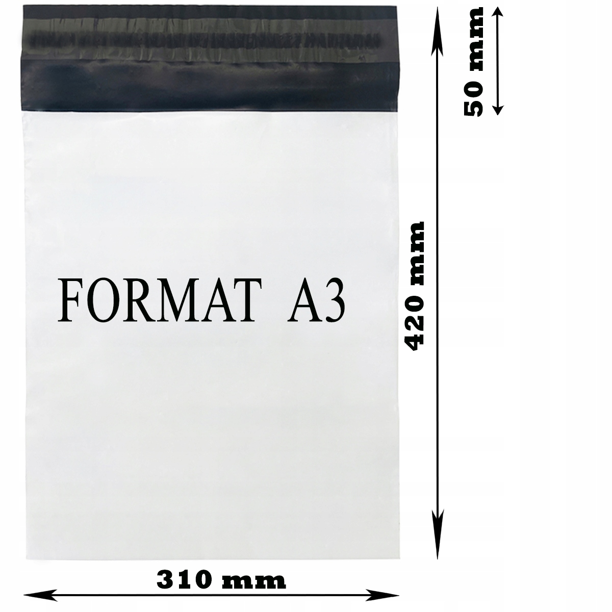 FOLIOPAKI KURIERSKIE FOLIOPAK KOPERTY 310x420 50szt A3 FOLIOWE BIAŁE Liczba sztuk 50 szt.