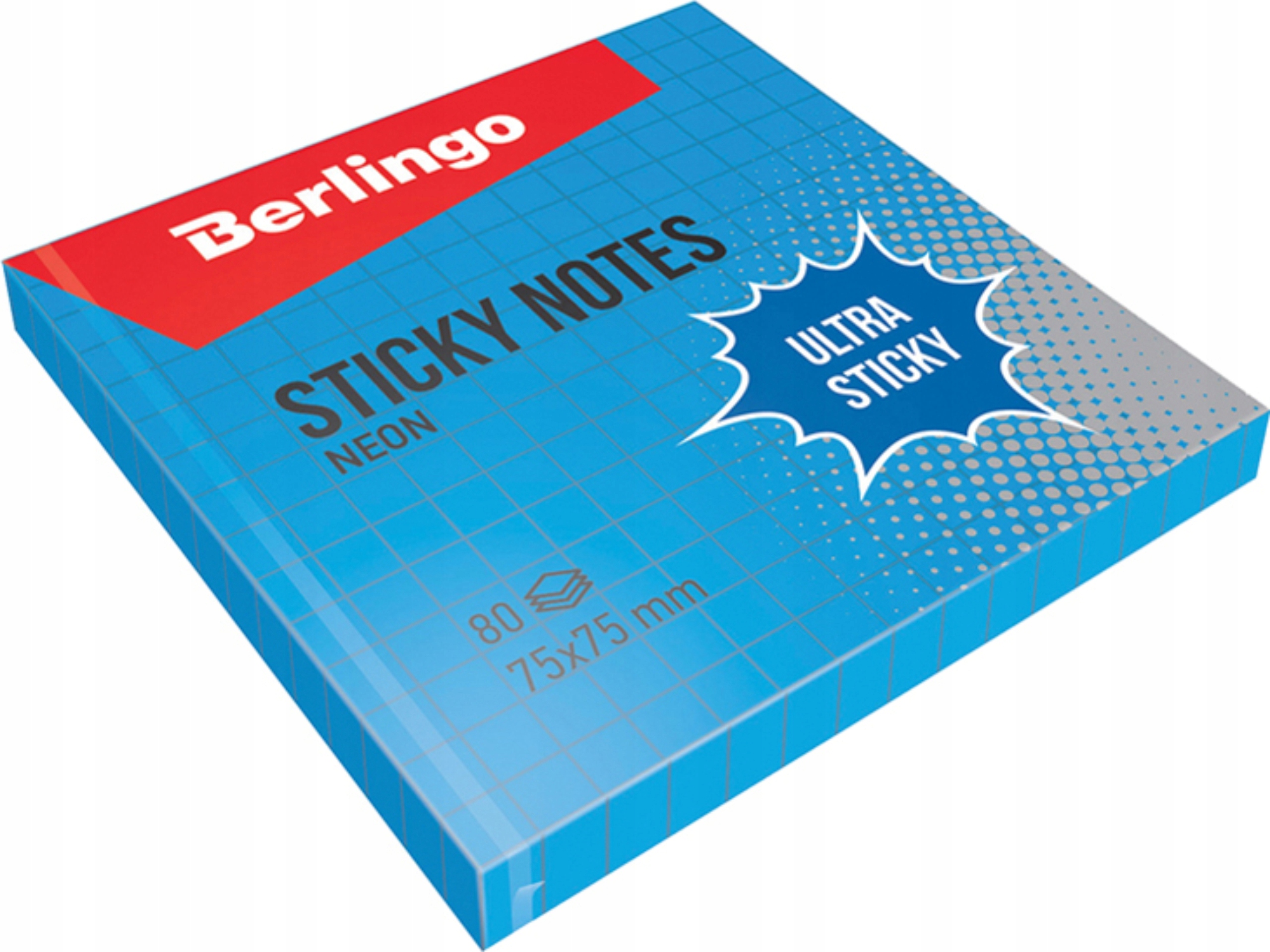 

Karteczki samoprzylepne 76x76mm 80k neon niebieski