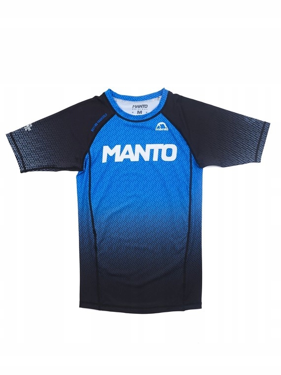 Rashguard Męski Manto Rank krótki rękaw Niebieski elastyczny r. M