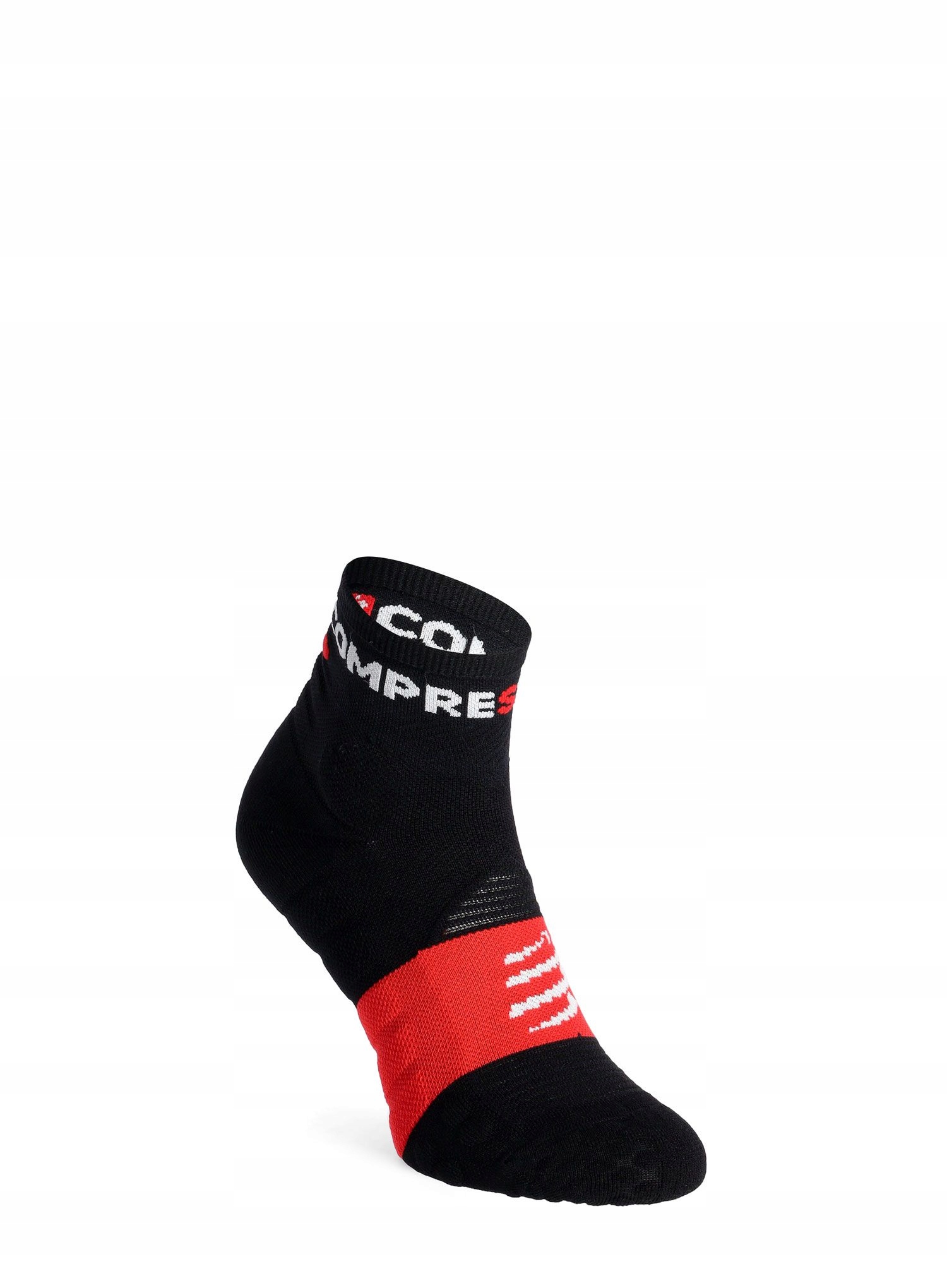Ponožky Compressport Ultra Trail Socks v2 Low černo-červené běžecké Ponožky 35-38