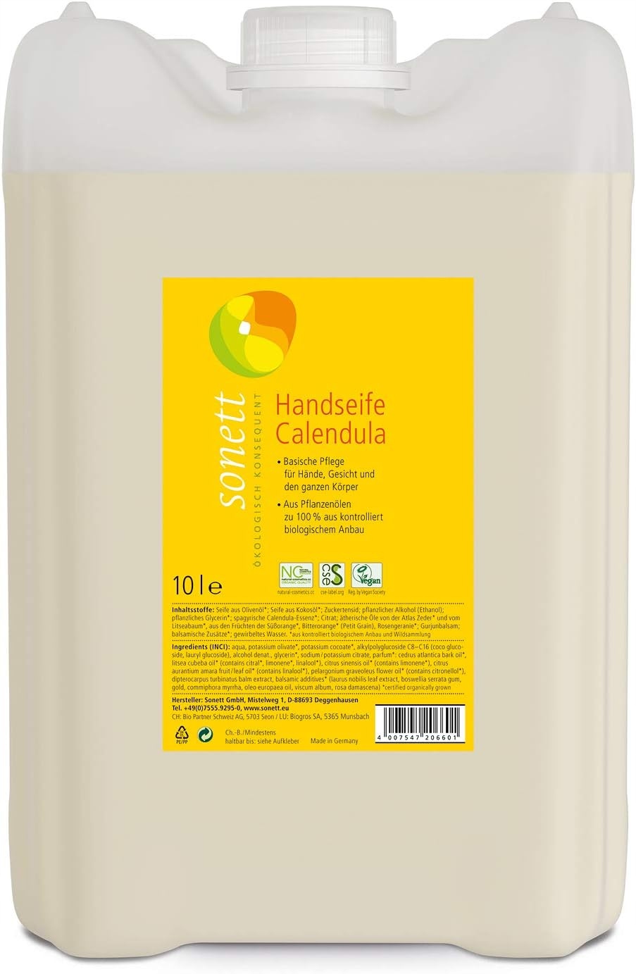 Levně Sonett Tekuté mýdlo Měsíček 10 l Biodegradovatelné na obličej a tělo
