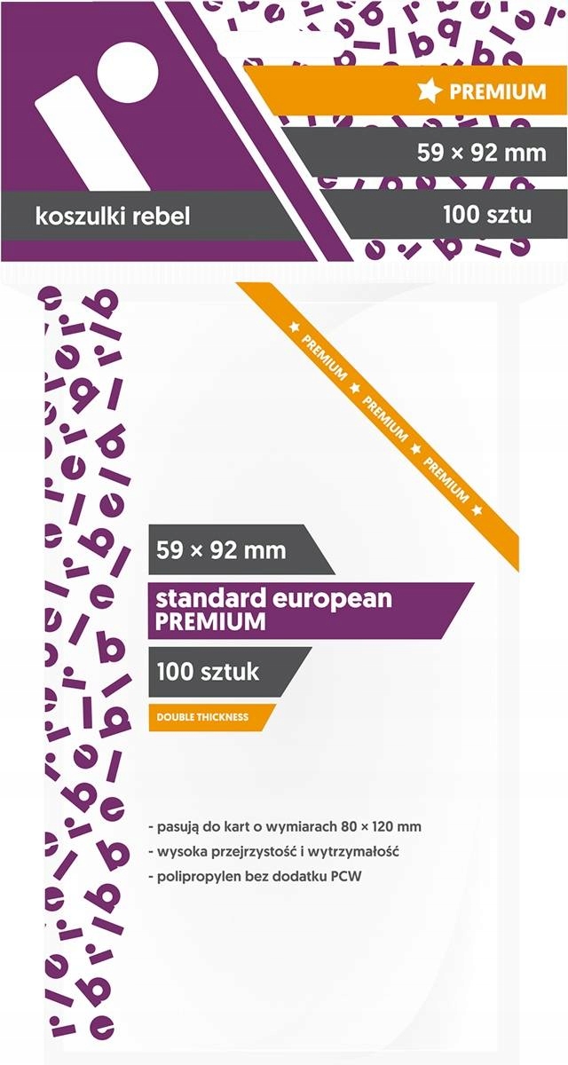 

Koszulki planszowe Standard European Premium Rebel