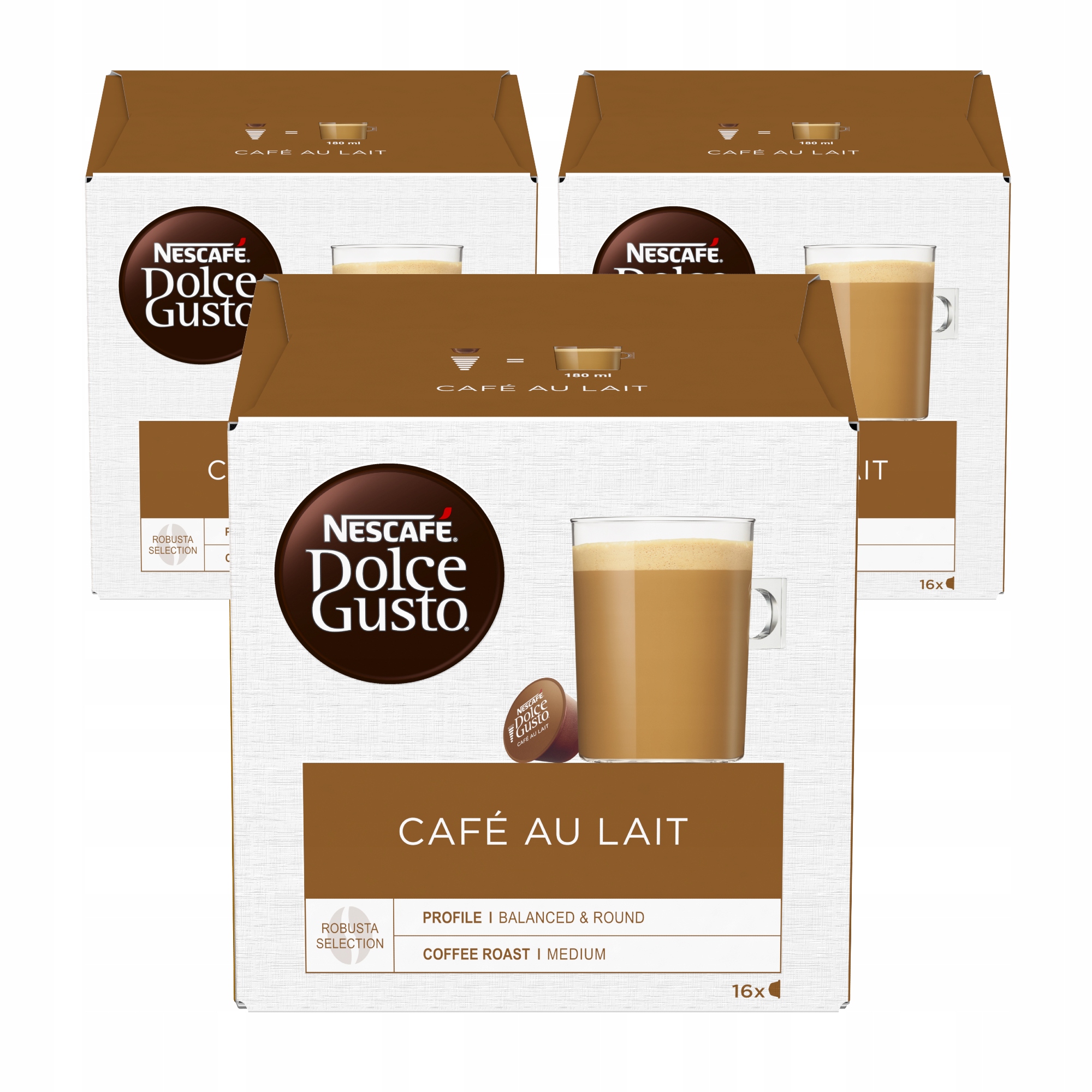 Levně Kapsle pro Dolce Gusto Nescafe Dolce Gusto Cafe au Lait 48 ks