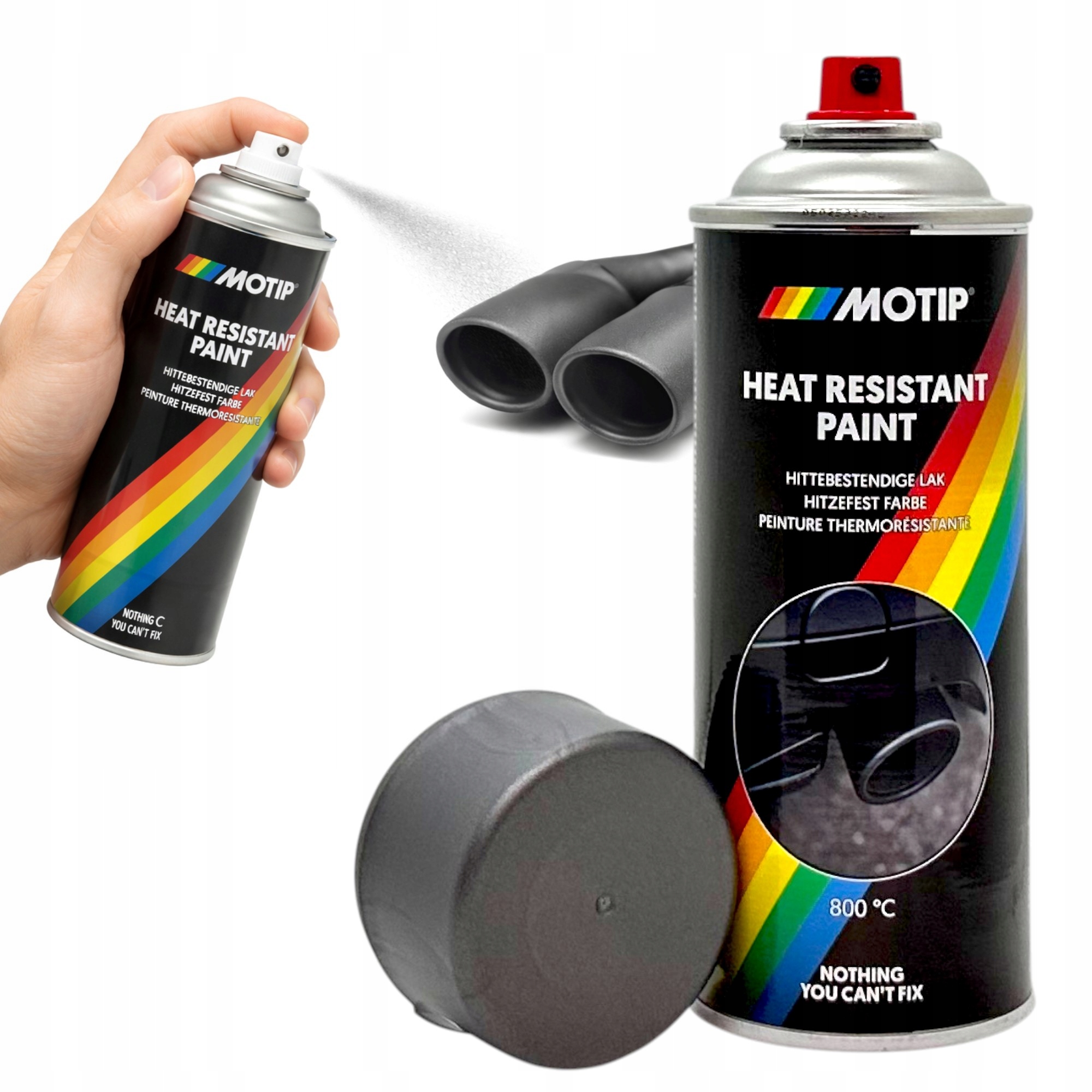 Farba Żaroodporna do wydechów, tłumików Lakier Spray 400ML Antracyt 800°C