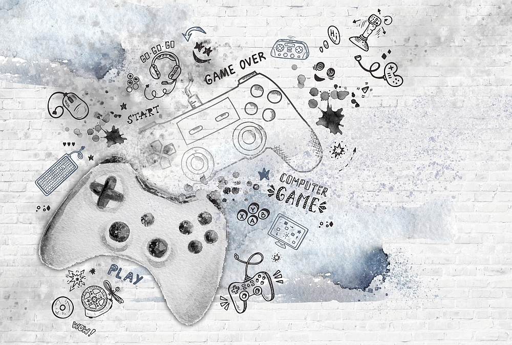 

Tapeta młodzieżowa street art game pad Na Wymiar