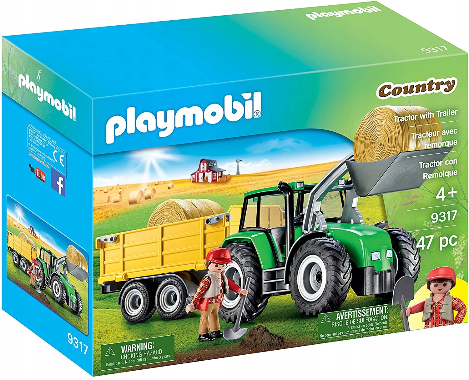 Wielki Traktor z przyczepą (9317)
